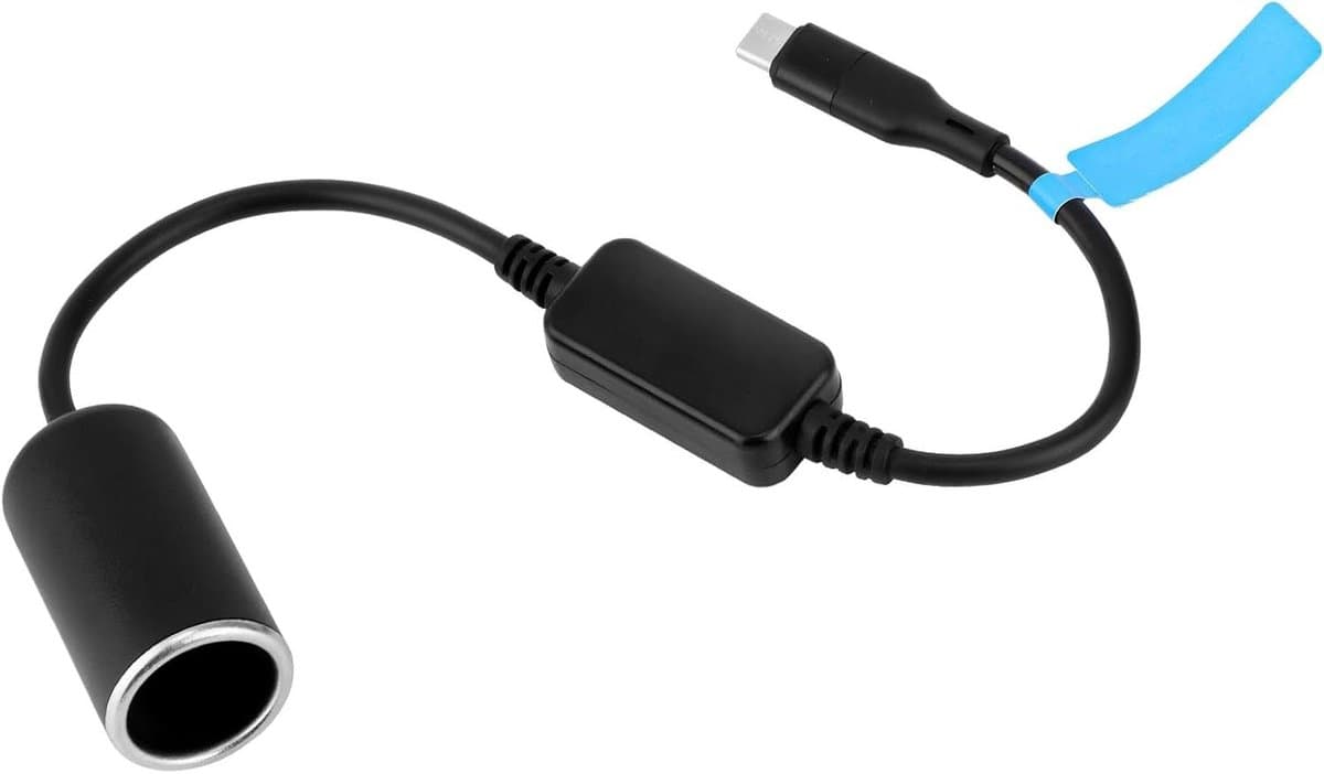 Allecto Plus - USB C auto adapter 12V/18W voor sigarettenaansteker met voedingskabel - auto accessoire voor radardetector, LED verlichting, dashcam en GPS navigatie — afbeelding 1
