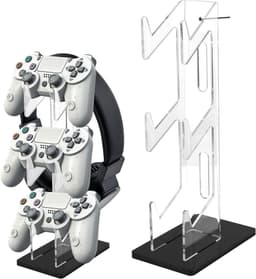 Allecto Plus - Acryl Hoofdtelefoonstandaard 3 Tier Gaming Controller Houder - Xbox ONE PS5 PS4 Switch - Game Gear Organizer - Headset Stand - Accessoires - 2 Stuks — thumbnail 1