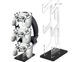 Allecto Plus - Acryl Hoofdtelefoonstandaard 3 Tier Gaming Controller Houder - Xbox ONE PS5 PS4 Switch - Game Gear Organizer - Headset Stand - Accessoires - 2 Stuks