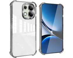 Allecto Plus - Dun TPU Hoesje voor Smartphone - Schokbestendig - Transparant - Anti-Vingerafdruk - Zilver - Beschermhoesje - Universele Pasvorm voor smartphones met een schermgrootte tot 6,5 inch.