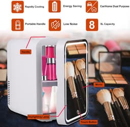 Lexium Mini Fridge for Drinks - Kleine Koelkast - Mini Koelkasten - Minibar - Mini Fridge - Mini Koelkast - Mini Koelkastje - — thumbnail 4