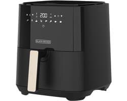 BLACK+DECKER - Heteluchtfriteuse - 5L - 8 Programma's - Antiaanbaklaag - Zwart - 1450W