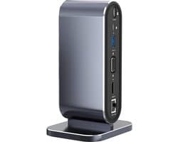 12 in 1 USB C Hub - Docking Station Laptop - Docking Station Usb C - HDMI 4K - 1x VGA - RJ45 Gigabit - USB 3.0 - Type C - AUX - 100W PD - Docking Station Geschikt voor Laptop, Macbook, Windows