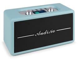 Retro radio - Audizio Tune60 - DAB radio met Bluetooth - Vintage look - DAB+ en FM - Blauw