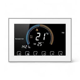 Wifi Thermostaat | Inbouw | Wifi | App bediening | 4 draads installatie | Verwarmen | Programmeerbaar schema | Wit vierkant design — thumbnail 1
