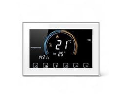 Wifi Thermostaat | Inbouw | Wifi | App bediening | 4 draads installatie | Verwarmen | Programmeerbaar schema | Wit vierkant design