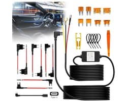 Dascham Hardwire Kit-12-24V la Type-C 5V/2A-3.5mMultisize Hardware Kit Dashcam voor auto-Accustroom - Constante Voedin