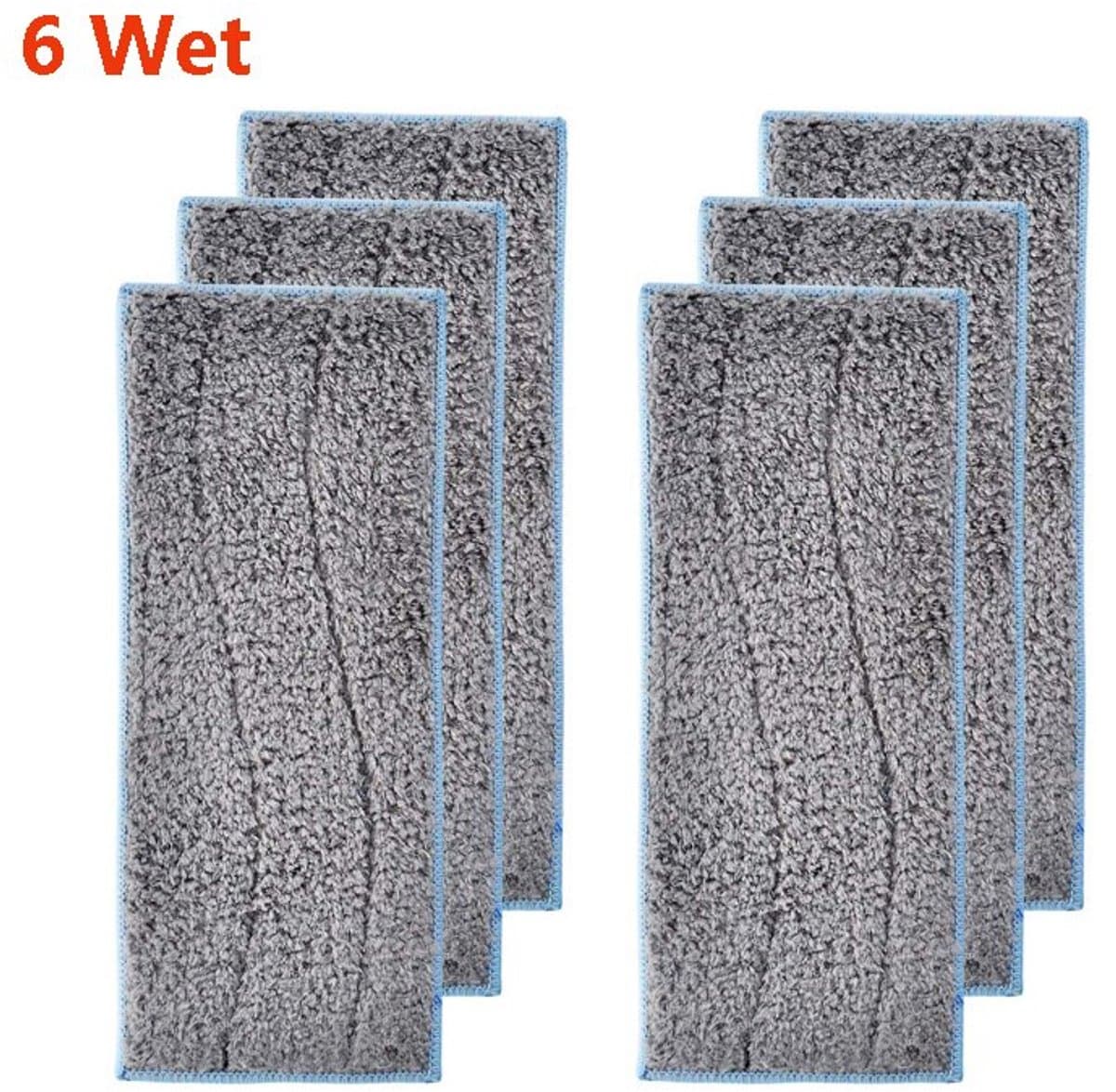 Dweil pads geschikt voor iRobot Braava Jet M6 voor nat dweilen M6134 Luxe Dweilpads Dweilrobot - 6x Microfiber Microvezel Dweil Doekjes Pads Set - Dweildoeken Nat Dweilen — afbeelding 1