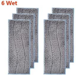 Dweil pads geschikt voor iRobot Braava Jet M6 voor nat dweilen M6134 Luxe Dweilpads Dweilrobot - 6x Microfiber Microvezel Dweil Doekjes Pads Set - Dweildoeken Nat Dweilen — thumbnail 1