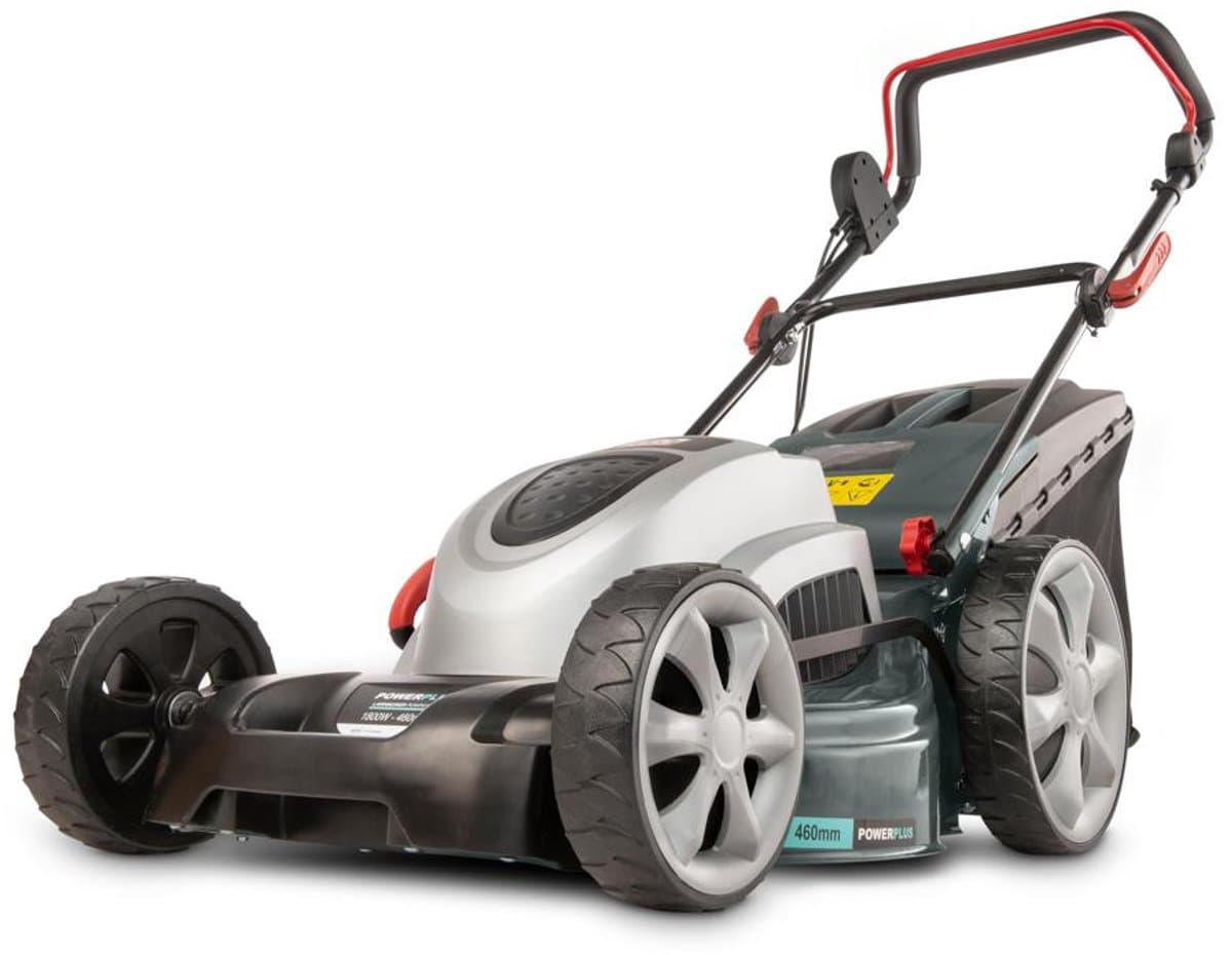 Powerplus elektrische grasmaaier POWPG10240 - 1800 W, 460 mm Ø grasmachine, tuintoestel, met grasopvangsysteem, mulchen en achteruitworp — afbeelding 1