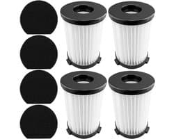 Allecto Plus - 4 filters en 4 sponzen voor stofzuiger - Handig hulpmiddel voor een schonere woning