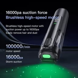 Viatel Wireless Handheld Car Vacuum + pomp Cleaner 10000PA 150PSI Car Air Pump Tyre Inflatable Pump Dust Collector For Car Home /Multifunctionele Autozuiger | Met compressor en digitaal display | stofzuigen | banden oppompen — thumbnail 1