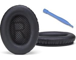 Lederen Set Oorkussens - Geschikt voor Bose Koptelefoon QuietComfort 35 II, QC35II/QC35/QC25/QC2/QC15/Soundtrue/Soundlink Around-Ear II AE2 headphones, Vervangende Kussens Voor Hoofdtelefoon - 1 Paar