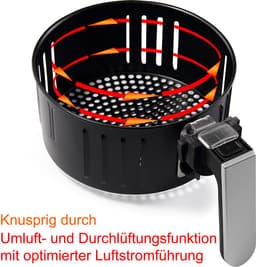 Monzana Heteluchtfriteuse - 3,6L anti-aanbaklaag 9in1 Functie - Zwart — thumbnail 10