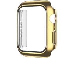 Screenprotector watch case - hoesje - geschikt voor Apple Watch Series 7 en 8 - 45 mm - goud