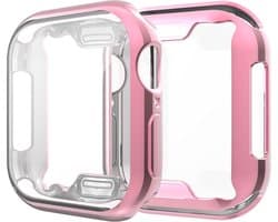 Screenprotector watch case - hoesje - geschikt voor Apple Watch Series 4/5/6/SE - 40 mm - roze