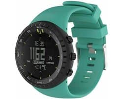 Siliconen Smartwatch bandje - Geschikt voor Suunto Core siliconen bandje - aqua - Strap-it Horlogeband / Polsband / Armband
