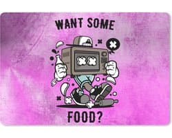 Muismat XXL 90x60 cm - Bureau onderlegger - Bureau mat Televisie - Eten - Vintage - Bureaumat - Gaming mousepad xl - Bureaulegger groot - Computer deskmat