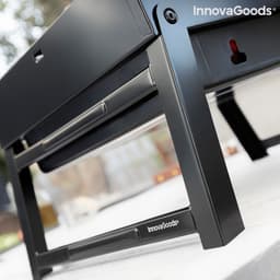 Opvouwbare BBQ -Draagbare opvouwbare grill met rooster -Portable Vouw Barbecue - Festival BBQ - Camping - Tafel - Zomer - Rechthoekig  - Zwart — thumbnail 5