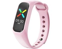 Siliconen Smartwatch bandje - Geschikt voor Oppo band siliconen bandje - roze - Strap-it Horlogeband / Polsband / Armband - Oppo band siliconen band