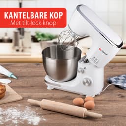 alpina Keukenmachine - Keukenrobot - 5L RVS Mengkom - 3 Accessoires — thumbnail 3
