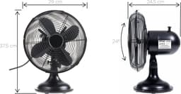 Ventilator OPUS 2 Tafelmodel 25cm zwart — thumbnail 3