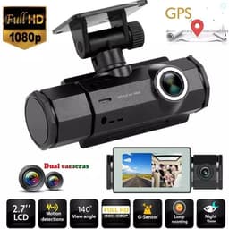 TechU™ Dashcam Voor en Achter Camera – M18 Zwart – Dashboardcamera – Full HD 1080P – GPS Radar Detector – 140° Wijdhoeklens – Nachtvisie – Loop recording – Bewegingssensor – G-sensor – Parkeermodus – Incl. Achteruitrijcamera - Kerst & Kerstcadeau — thumbnail 4