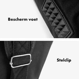 Stevige, Gevoerde Gitaartas voor Akoestische of Western Gitaar (40/41 inch) - Zwart met Reflecterende Details — thumbnail 4