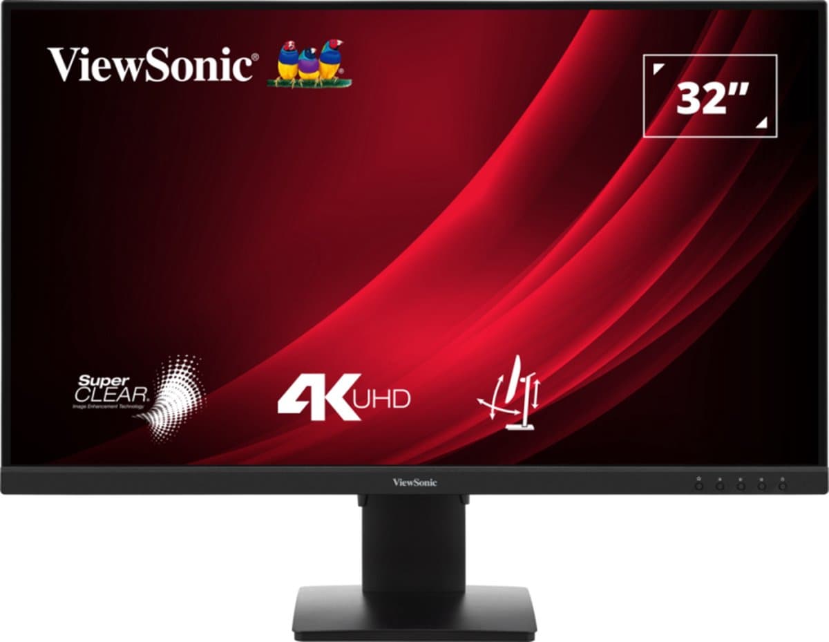 ViewSonic VG3208-4K - LED-monitor 32" (31.5" zichtbaar) - 3840 x 2160 4K @ 60 Hz - VA - 300 cdm² - 3000:1 - HDR10 - 4 ms - 2xHDMI, DisplayPort — afbeelding 1