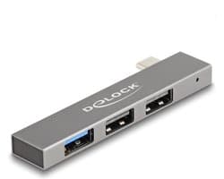 DeLOCK 64274 laptop dock & poortreplicator Docking USB 3.2 Gen 2 (3.1 Gen 2) Type-C Grijs