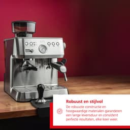 Solis Grind & Infuse Perfetta 1019 Pistonmachine met Bonenmaler - Met Stoom- & Heetwaterfunctie - Voorbrouwfunctie - Gebruiksklaar in 45 Seconden - Energiebesparend - Zilver — thumbnail 2