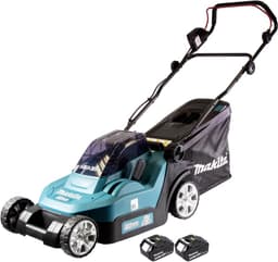 Makita DLM 432 G2 accu grasmaaier 36 V ( 2x 18 V ) 43 cm borstelloos + 2x accu 6.0 Ah - zonder lader — thumbnail 2