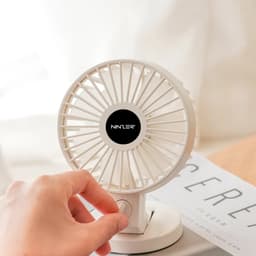Ninzer Mini Ventilator USB - Stille Mini USB-Ventilator - Tafelventilator & Bureau Ventilator - Compact, Stil & Krachtig - Blauw — thumbnail 4