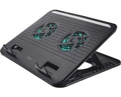 Trust Cyclone Koelstandaard voor Notebook - Laptop Koeler - Geschikt voor 16 inch Laptop - Zwart