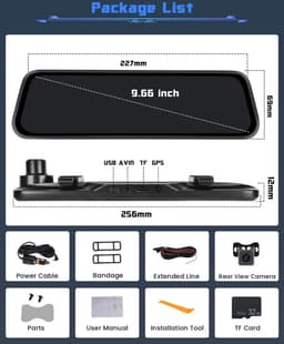 Dual Dashcam - Dashcam Voor en Achter - Auto Camera Dashcam - Dashcam Auto - Dual Dashcam voor Auto — thumbnail 4