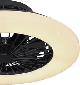 Globo Moderne LED Ventilatoren Travo 1 Lichtpunt Wit/Zwart Kunststof Slaapkamer Dimbaar Diameter 52cm — thumbnail 2