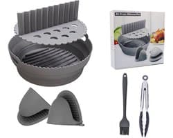 NatuurNook® Airfryer siliconen bakje - Airfryer accessoires - Vaatwasser veilig - BPA-vrij - Grijs