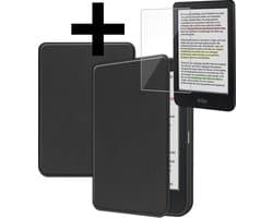 Hoes Geschikt voor Kobo Clara Colour - E-reader Bescherm Hoesje Case Sleep Cover Met Screenprotector - Hoes Geschikt voor Kobo Clara Colour Hoesje - Zwart