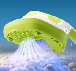 MAXXMEE Mite handstofzuiger compact met UV-C licht - wit/limegroen — thumbnail 3