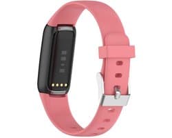 Smartwatch bandje - Fitbit Luxe - roze siliconen - large verstelbaar