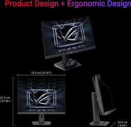 ASUS ROG Strix XG32WCMS USB Type-C Gaming Monitor - QHD VA Curved - 280Hz - 1ms - FreeSync Premium - USB-C - 31.5 Inch — thumbnail 9