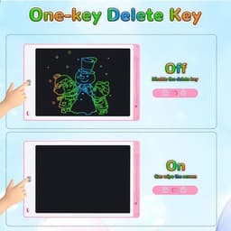 Tekentablet - Uitwisbaar tekenbord voor kinderen - Leren tekenen - Roze schrijfbord- LCD Wisbord - Educatief speelgoed - Jongen / Meisje - Kinderspeelgoed - 3 jaar / 4 jaar / 5 jaar / 6 jaar / 7 jaar / 8 jaar — thumbnail 4