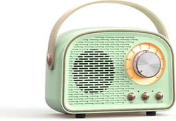 Ynkkvre - Draadloze Retro Speaker - Mini Bluetooth Box - Draagbare Luidspreker - Bluetooth 5.0 - FM Radio & USB/SD - Snellaadbaar - 5 uur Speeltijd - Compact Design - Mintgroen — thumbnail 1
