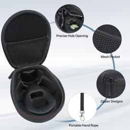 YONO Beschermhoes geschikt voor Shokz OpenRun - Pro - 2 - Mini - OpenMove - AfterShokz Aeropex - Trekz - Titanium - Air - Hard Case - Hoesje - Zwart — thumbnail 4