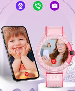 Watcher VI touch 4G smartwatch - kinder GPS horloge - met camera - incl. SIM-kaart - roze — thumbnail 5