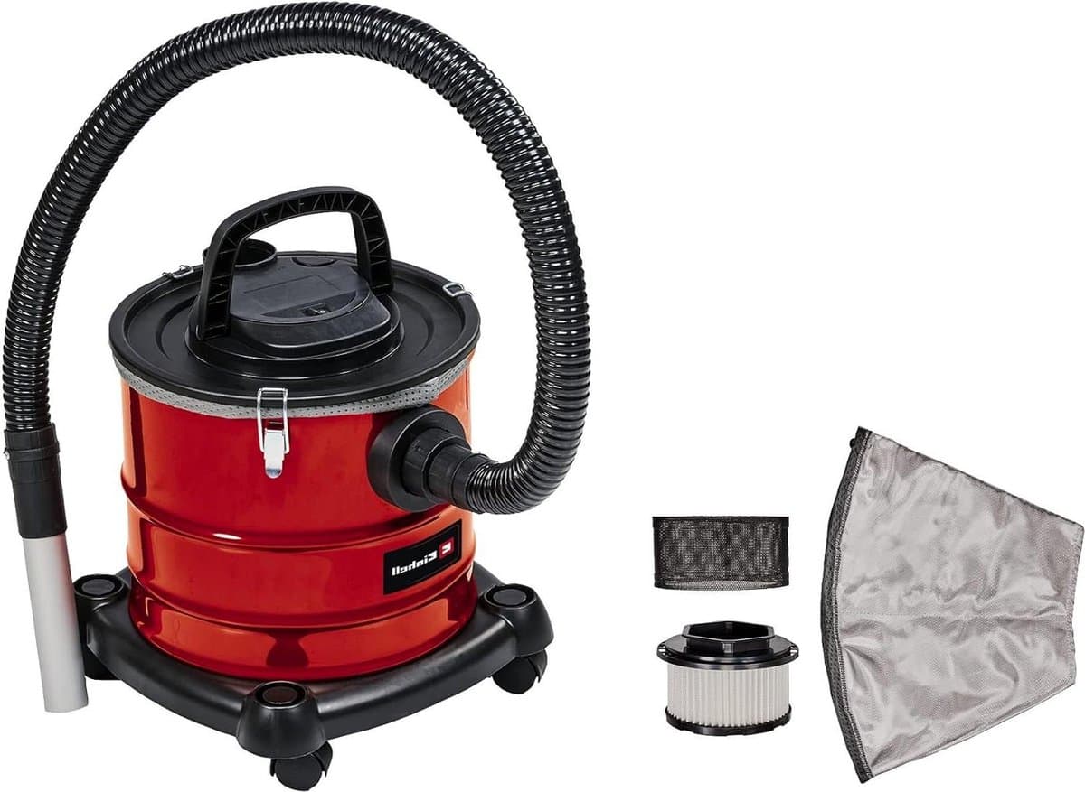 Aszuiger 1250 watt 175 mbar - met fijnstofvoorfilter - 20 L reservoir As stofzuiger — afbeelding 1