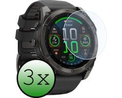 Screenprotector Geschikt voor Garmin Fenix 8 (51 mm) Screenprotector Tempered Glass Beschermglas - Screenprotector Geschikt voor Garmin Fenix 8 Screen Protector - 3 Stuks