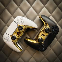 Controller behuizing faceplate - geschikt voor de Playstation 5 controller - Goud Chroom — thumbnail 1