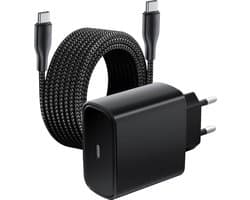 45w usb C adapter geschikt voor Samsung super fast charging 2.0 - 3m - zwart
