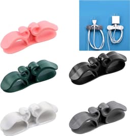 Kabel Organizer - 5 Stuks - Snoerwikkelaar - Kabelwikkelaar - Zelfklevend - Snoerorganizer Voor Keukenapparatuur - Voor USB Kabels, Draden, Mixers, Koffiemachines, Air Fryers & Keuken Apparaten - Geschikt Voor Thuis, Kantoor of Auto — thumbnail 1